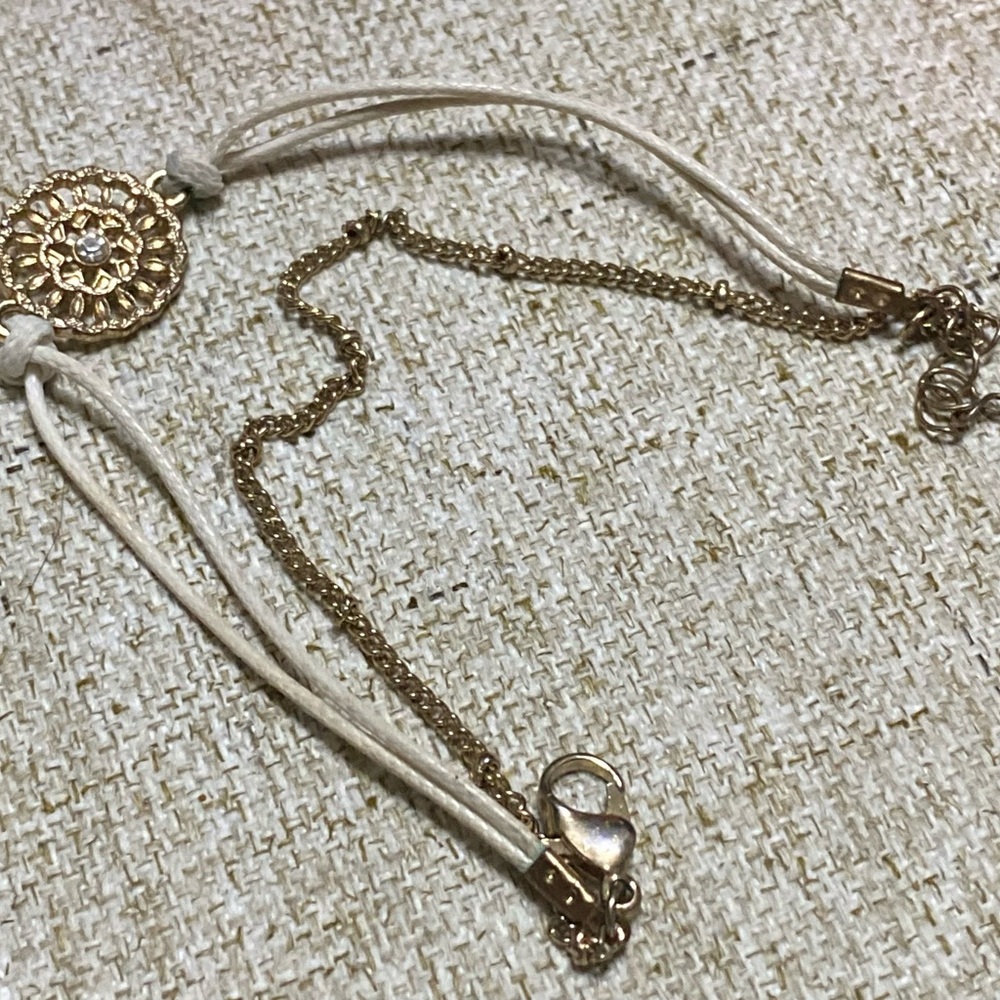 Gold Delicate Bracelet with Intricate Design
